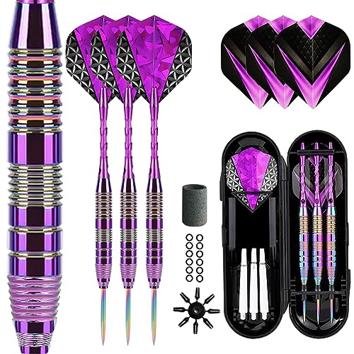 Himmbods Dartpfeile mit Metallspitzen, 3 Aluminiumschaft, Metalldart-Set, professionelle Dartpfeile, Kunststoffspitzen-Sets + extra 3 Dart-Flights, 3 Ersatz-Kunststoff-Schäfte, Anfänger oder Himmbods Dartpfeile mit Metallspitzen, 3 Aluminiumschaft, Metalldart-Set, professionelle Dartpfeile, Kunststoffspitzen-Sets + extra 3 Dart-Flights, 3 Ersatz-Kunststoff-Schäfte, Anfänger oder von Himmbods