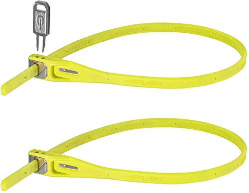 Hiplok Z LOK Twin Pack, Multifunktions-Sicherheitsband, Unisex, LIME, 40cm Schließumfang von Hiplok