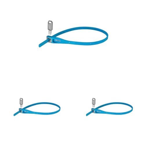 Hiplok Z LOK, Multifunktions-Sicherheitsband, Unisex, CYAN, 40cm Schließumfang, 3er Pack von Hiplok