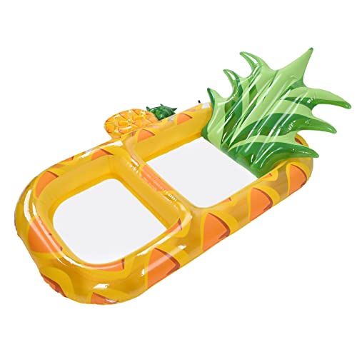 Aufblasbare Pool-Float-Ananas-Kopfstütze, Große Größe, Ergonomisches Design, Liegestuhl für Erwachsene, Einfach Aufzublasen für Poolpartys, PVC-Material von Hiraith