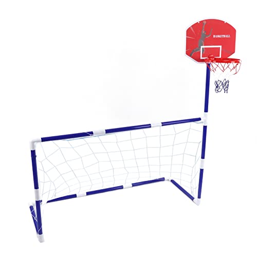 Mini-Fußballtor-Set, 2-in-1-Indoor-Fußball- und Basketball-Set für Kinders für Eltern-Kind-Sportspiele, Kunststoffmaterial, Geeignet für Kinders ab 3 Jahren von Hiraith