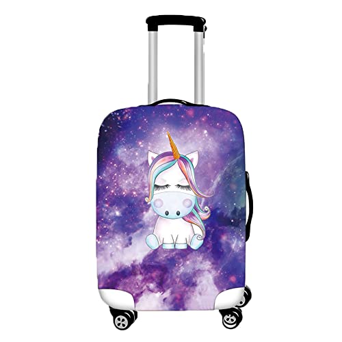 Hiseng Einhorn Elastisch Kofferhülle Kofferschutzhülle Gepäck Cover Reisekoffer Hülle Koffer Schutzhülle Luggage Cover Waschbarer Kofferüberzug (sternenklarer Himmel,XL (30-32 Zoll)) von Hiseng