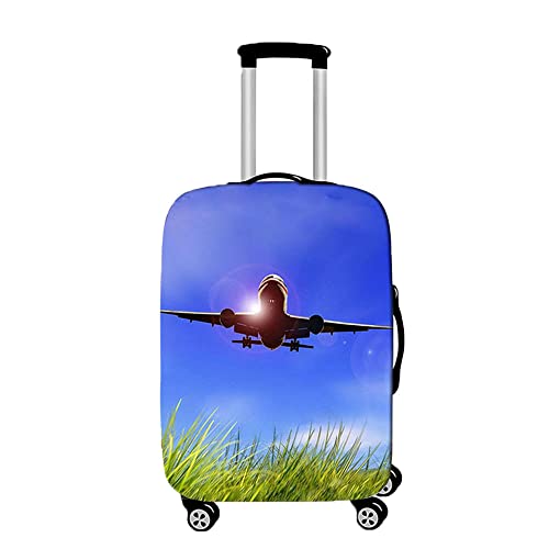 Hiseng Elastisch Kofferhülle Kofferschutzhülle Gepäck Cover Reisekoffer Hülle Koffer Schutzhülle Luggage Cover Waschbarer Kofferüberzug (Wiese,M (22-24 Zoll)) von Hiseng