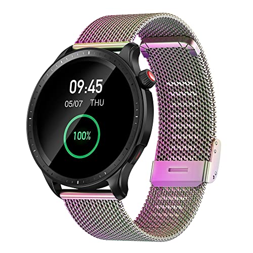 Hiseus Metall Armband Kompatibel mit Amazfit GTR 4/GTR 3/GTR 3 PRO/2/2e, Edelstahl Mesh Gewebte Ersatzarmband Kompatibel mit Amazfit GTR 2/3/4/Stratos 3 (Farben) von Hiseus