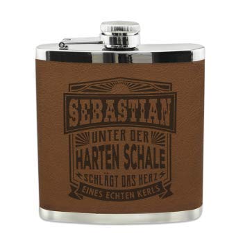 History & Heraldry Echter Kerl Flachmann Sebastian - individuell und personalisiert mit Gravur, Name und Spruch History & Heraldry Echter Kerl Flachmann Sebastian - individuell und personalisiert mit Gravur, Name und Spruch von History & Heraldry