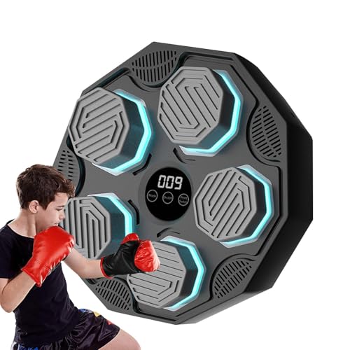 Hitburu Musik-Boxmaschine, Sportspielzeug, intelligentes Musik-Boxziel,Flash-Box-Ziel-Trainingsgerät | Intelligentes Stanzzielgerät für Kinder-Reaktions-Fitnessgeräte für Erwachsene von Hitburu