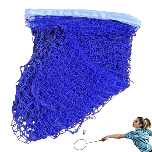 Hitburu Tragbares Badmintonnetz,Badmintonnetze | Professionelles, hochfestes Mesh-Badmintonnetz mit Nylon-Kordelzügen - Faltbare Badmintonausrüstung, tragbares Tennis-Volleyballnetz für den von Hitburu