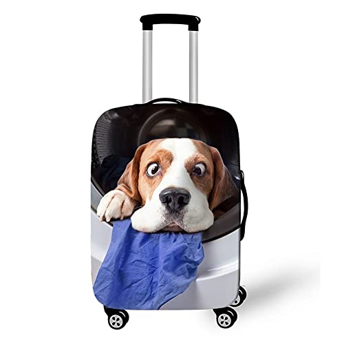 Hixingo Elastisch Kofferhülle Kofferschutzhülle, 3D Druck Koffer Schutzhülle Staubdichte Reisekoffer Hülle Trolley Case Schutzhülle Reisegepäckabdeckung (Beagles,M (22-24 Zoll)) von Hixingo