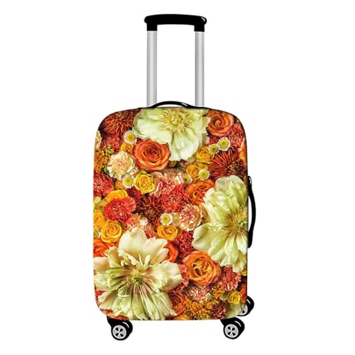 Hixingo Elastisch Kofferhülle Kofferschutzhülle, Garten Blume Druck Koffer Schutzhülle Staubdichte Reisekoffer Hülle Trolley Case Schutzhülle Reisegepäckabdeckung (Retro,XL (30-32 Zoll)) von Hixingo