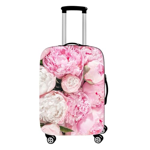 Hixingo Elastisch Kofferhülle Kofferschutzhülle, Garten Blume Druck Koffer Schutzhülle Staubdichte Reisekoffer Hülle Trolley Case Schutzhülle Reisegepäckabdeckung (Romantisch,L (26-28 Zoll)) von Hixingo