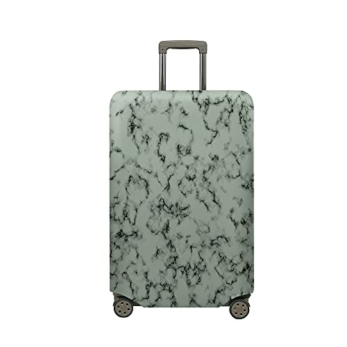 Hixingo Elastisch Kofferhülle Kofferschutzhülle, Marmor Druck Koffer Schutzhülle Staubdichte Reisekoffer Hülle Trolley Case 3D Schutzhülle Reisegepäckabdeckung (Grün,XL (30-32 Zoll)) von Hixingo