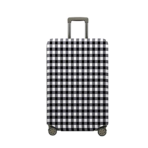 Hixingo Elastisch Kofferhülle Kofferschutzhülle, Minimalismus Plaid Koffer Schutzhülle Staubdichte Reisekoffer Hülle Trolley Case Schutzhülle Reisegepäckabdeckung (Khaki,XL (30-32 Zoll)) von Hixingo