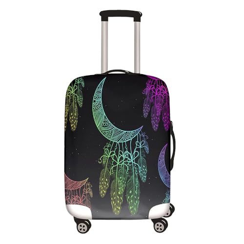 Hixingo Elastisch Kofferhülle Kofferschutzhülle, Traumfänger Druck 3D Koffer Schutzhülle Staubdichte Reisekoffer Hülle Trolley Case Schutzhülle Reisegepäckabdeckung (Grün 1,M (22-24 Zoll) von Hixingo