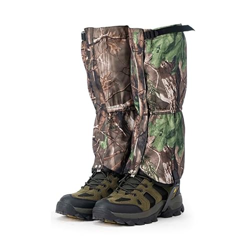 Hixingo Outdoor Gamaschen Wasserdicht, Unisex Erwachsene Bein Gamaschen Herren und Damen Schnee Gamaschen für Wandern, Spazierengehen, Wandern, Camping, Klettern, Jagen (M,Tarnfarbe) von Hixingo