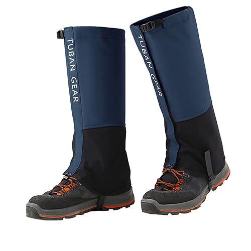 Hixingo Outdoor Gamaschen Wasserdicht, Unisex Erwachsene Bein Gamaschen Herren und Damen Schnee Gamaschen für Wandern, Spazierengehen, Wandern (S,Dunkelblau) von Hixingo