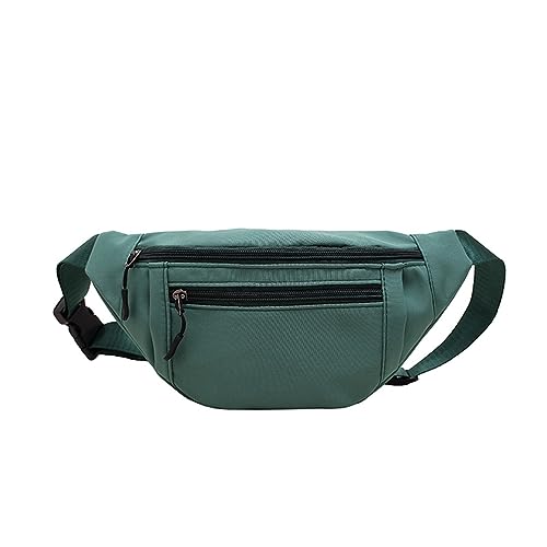 Hixingo Stylisch Bauchtasche für Damen und Herren, Hüfttasche Verstellbare Sport Groß Gürteltasche mit Reißverschluss für Outdoor Laufen Wandern Radfahren Gehen (26x5x12cm,Grün) von Hixingo