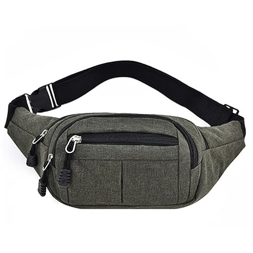 Hixingo Stylisch Bauchtasche für Damen und Herren, Hüfttasche Verstellbare Sport Groß Gürteltasche mit Reißverschluss für Outdoor Laufen Wandern Radfahren Gehen (28x14x10cm,Grün) von Hixingo