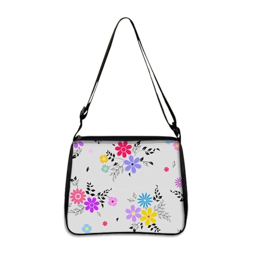 Hixingo Tote Bag Tragetasche Damen Groß Shopper Handtasche Schultertasche Umhängetasche Vielseitige Tasche für Arbeit Schule Shopper Lässige Täglich (Blume 1,22 * 20 * 7cm) von Hixingo