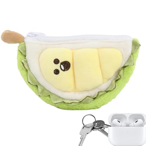 Coin Purse Fruit, Plush Durian Change Bag, Stuffed Coin Pouch, Cute Change Wallet Zipper, Small Change Purses, Easy to Use, Portable for Cards Cash Women Girls von Hjatirace