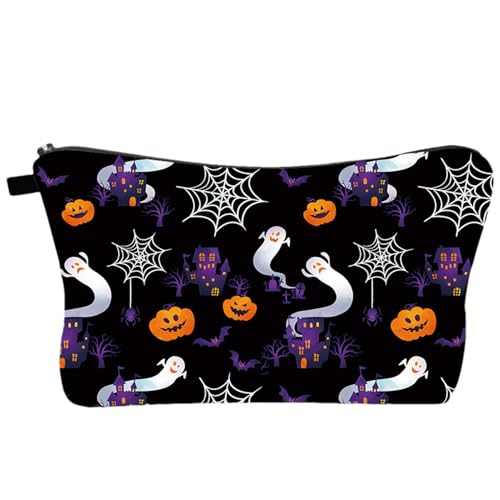 Halloween-Make-up-Tasche, Reise-Kosmetik-Organizer, tragbare Make-up-Tasche, Reise-Make-up-Organizer, Kosmetik-Aufbewahrungstasche, multifunktional, wasserdicht, Halloween-Kosmetiktasche für Damen, von Hjatirace