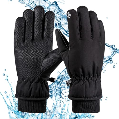 Winter wasserdichte Fahrradhandschuhe, kaltes Wetter, Touchscreen-Handschuhe, Thermo-Snowboard-Handschuhe, Winter, wasserdichte Thermohandschuhe, Skihandschuh, Xtreme kaltes Wetter, einfach zu von Hjatirace