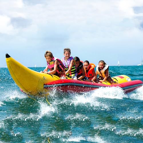 Wassersport Schwimmendes Schleppbares Einschlauch-Bananenboot, Schwimmendes Aufblasbares Kajak Für Kinder, Wasserski Und Surfen,6 People von Hlixzoy