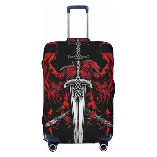 Hmbgfw Legend Of The Giant Blade Travel Gepäck Cover Koffer Protector Passt 45-70cm Koffer Reisezubehör, blacks, S von Hmbgfw