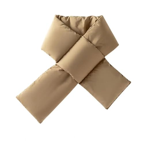 Hmsanase Schals Damen Tücher Halstuch Scarf Winter Frauen Daunenschal Einfarbig Leichte Warme Baumwollschals Verdicktes Kreuz Design Regen Schneedichter Schal Für Outdoor OneSize Khaki von Hmsanase