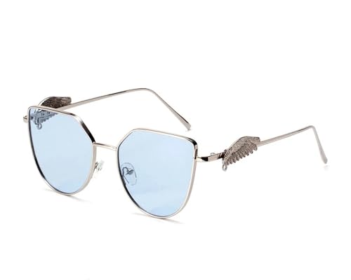 Sonnenbrille Herren Damen Unisex Sunglasses Women Vintage Sun Glasses Female Retro Lunette De Soleil Femme Blue von Hmsanase