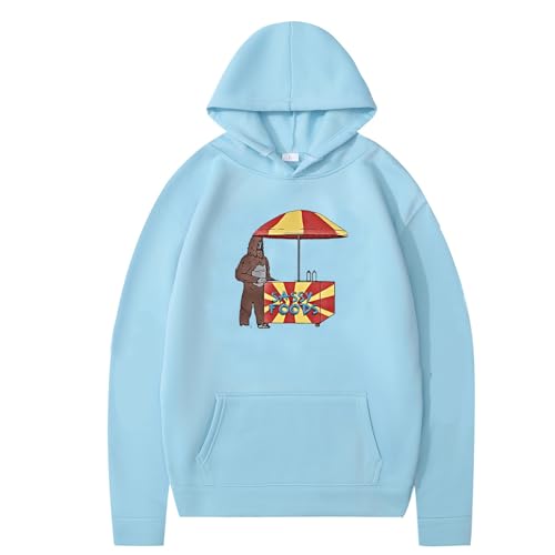 Hnswxw The Big LEZ Show Kapuzenpullover Rundhalspullover Anime-Druck Kapuzenpullover Sportbekleidung The Sasquatch Langarm-Sweatshirt Lässig Übergröße Lockeres Oberteil-Blue||4XL von Hnswxw