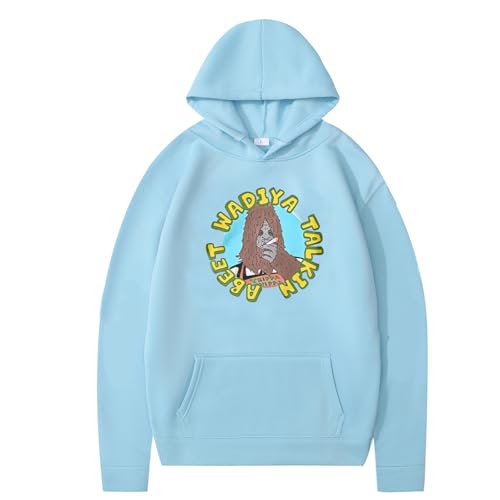 Hnswxw The Big LEZ Show Kapuzenpullover Rundhalspullover Anime-Druck Kapuzenpullover The Sasquatch Langärmelige Sweatshirts Lässig Übergröße Lockeres Oberteil Modischer Und Süßer Pullover-Black||XS von Hnswxw