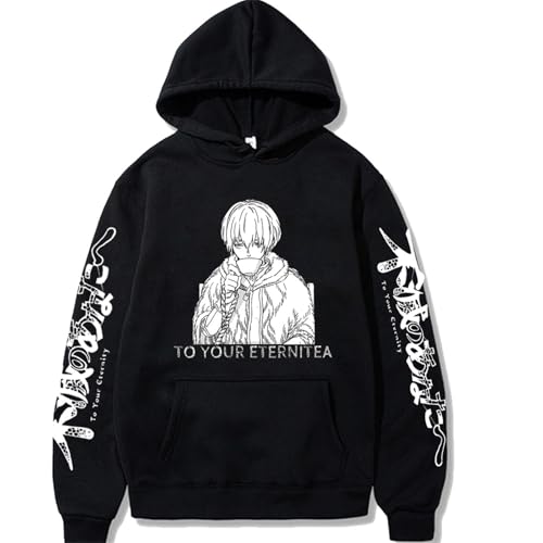 Hnswxw to Your Eternity Kapuzenpullover Anime Print Sweatshirt Mode Pullover Männer Frauen Casual Lose Langarm Top Große Größe Jacke-Black||XS von Hnswxw