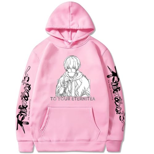 Hnswxw to Your Eternity Kapuzenpullover Anime Print Sweatshirt Mode Pullover Männer Frauen Casual Lose Langarm Top Große Größe Jacke-Black||XS von Hnswxw