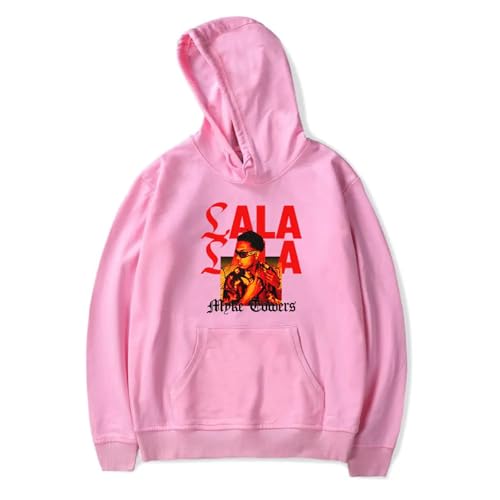 Rapper Myke Towers Hoodie LALA Album Print Sweatshirt Vintage Hip Hop Fashion Hoodies Streetwear Fashion Damenbekleidung Unisex Casual Pullover-pink||4XL von Hnswxw