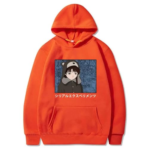 Serial Experiments Lain Kapuzenpullover Herren Damen Anime Print Hoodie Unisex Sweatshirt Street Fashions Pullover Herbst Langarm Kapuzenpullover-Black||XS von Hnswxw