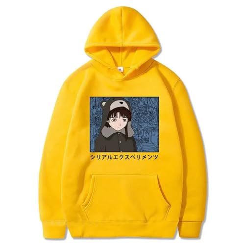 Serial Experiments Lain Kapuzenpullover Herren Damen Anime Print Hoodie Unisex Sweatshirt Street Fashions Pullover Herbst Langarm Kapuzenpullover-Black||XS von Hnswxw