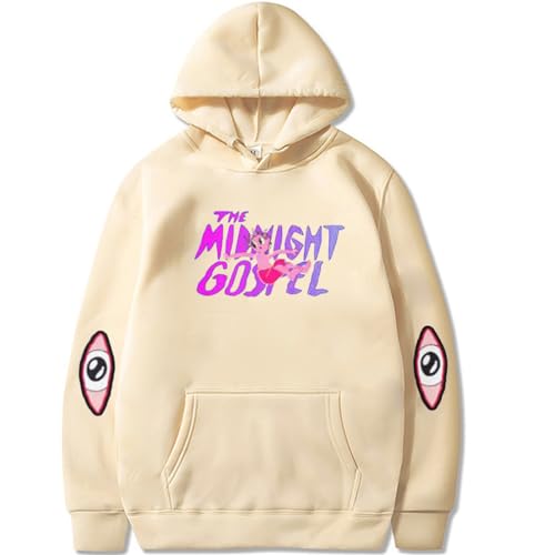 Sportswear The Midnight Gospel Hoodie Anime-Druck Rundhalsausschnitt Harajuku Hip Hop Bekleidung Lässig Locker Übergröße Langärmelig Top Sportswear-Black||XS von Hnswxw