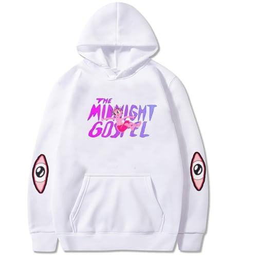 Sportswear The Midnight Gospel Hoodie Anime-Druck Rundhalsausschnitt Harajuku Hip Hop Bekleidung Lässig Locker Übergröße Langärmelig Top Sportswear-Black||XS von Hnswxw