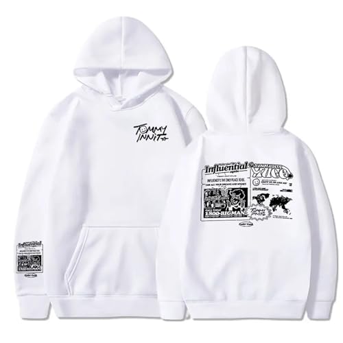 Sweatshirt TommyInnit Hoodies Rundhalspullover Briefdruck Langarm Top Mode Hip Hop Streetwear Frau Mann Casual Plus Size Kapuzenpullover Lustige Kleidung-Black||XS von Hnswxw