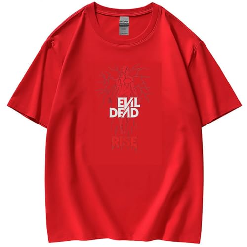 Unisex Sportswear Evil Dead Rise T-Shirt Rundhalsausschnitt Kurzärmelig Modisch Locker Übergröße Pullover Lässig Herbst Kurzärmelig Top Süßes Und Lustiges T-Shirt-Black||XS von Hnswxw