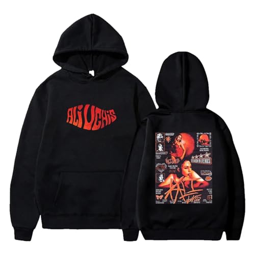 Unisex Sportswear Kali Uchis Kapuzenpullover Damen Herren Kapuzenpullover Streetwear Übergroßes Langarmshirt Mode Harajuku Pullover Fanbekleidung-Black||XS von Hnswxw