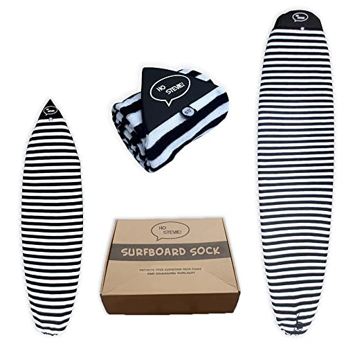 Ho Stevie! Surfbrettsockenabdeckung – leichte Schutztasche für Ihr Surfbrett (Schwarz/Weiß, 2,4 m) von Ho Stevie!