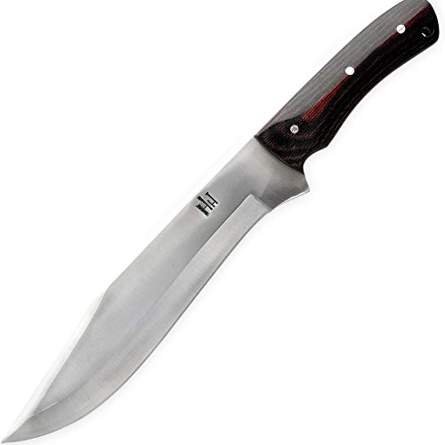 Hobby Hut HH-303, 33 cm Custom Handgemachtes Jagdmesser mit Scheide, J2 Edelstahl, feststehende Messer, Extra Scharf, Fixed Blade Messe für Camping Jagd, lederscheide, Micarta Griff Hobby Hut HH-303, 33 cm Custom Handgemachtes Jagdmesser mit Scheide, J2 Edelstahl, feststehende Messer, Extra Scharf, Fixed Blade Messe für Camping Jagd, lederscheide, Micarta Griff von Hobby Hut