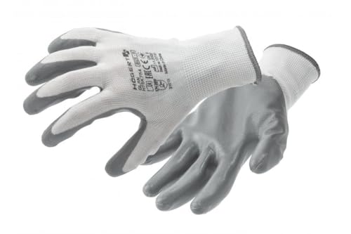 Högert Technik GLAN Nitrilbeschichtete Schutzhandschuhe, weiß/grau, Größe 9, reiß- und stichfest, ideal für präzise Montagearbeiten, umweltfreundlich Högert Technik GLAN Nitrilbeschichtete Schutzhandschuhe, weiß/grau, Größe 9, reiß- und stichfest, ideal für präzise Montagearbeiten, umweltfreundlich von Högert Technik