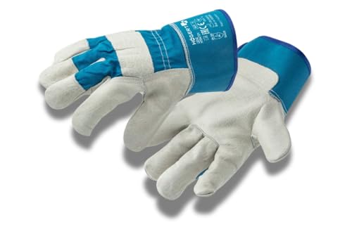 Högert Technik LEINE Lederhandschuhe Kanadisch, Kanadier Rindsleder, blau, Größe 11, abriebfest und verstärkt, ideal für anspruchsvolle Arbeiten von Högert Technik