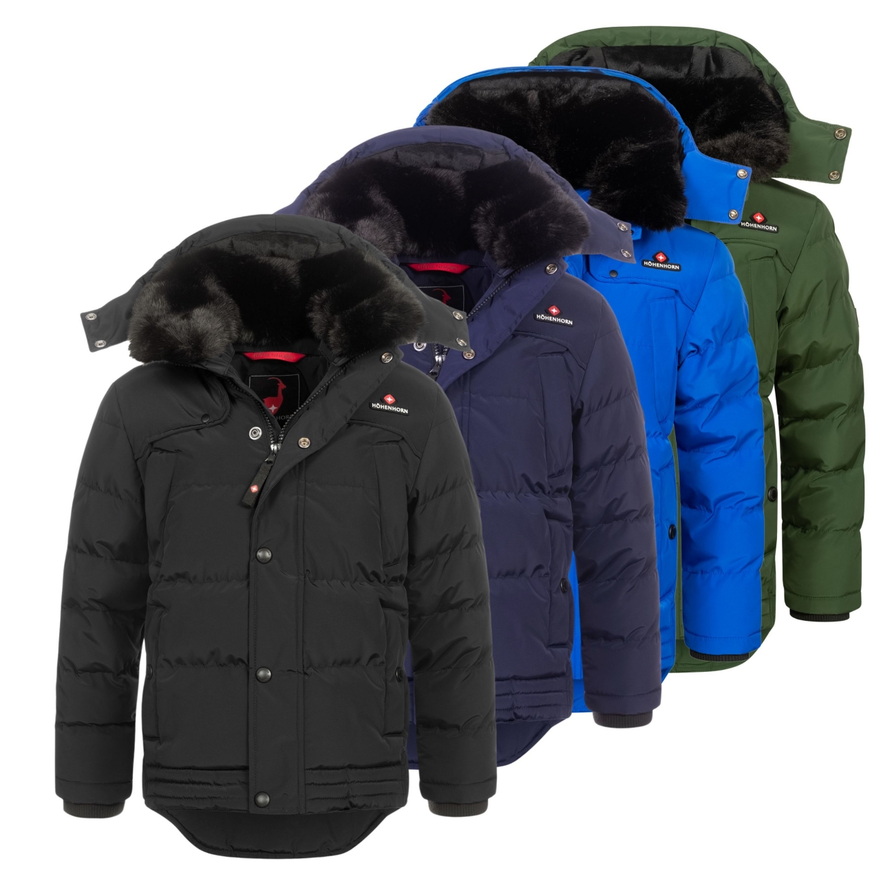 Höhenhorn Bergoo Kinder Winter Jacke Jungen Quilted Steppjacke Gefüttert 116 GrÃ¼n von Höhenhorn