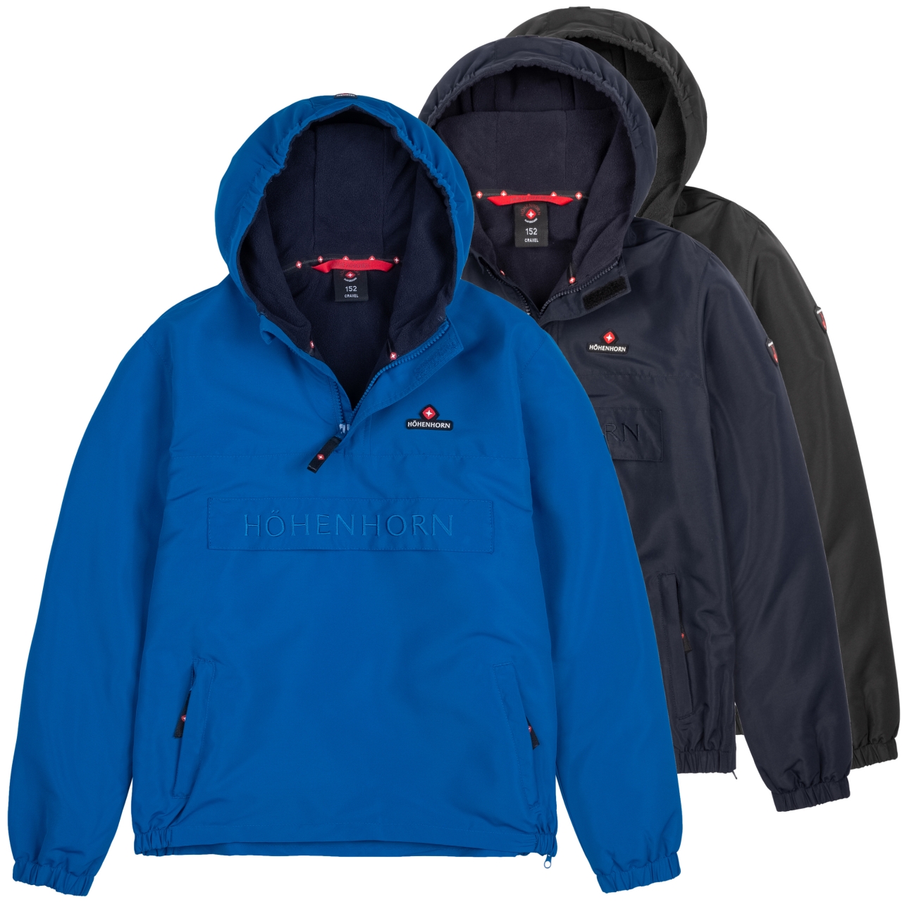 Höhenhorn Craxel Kinder Jungen Mädchen Jacke Windbreaker Gefüttert 140 Schwarz von Höhenhorn