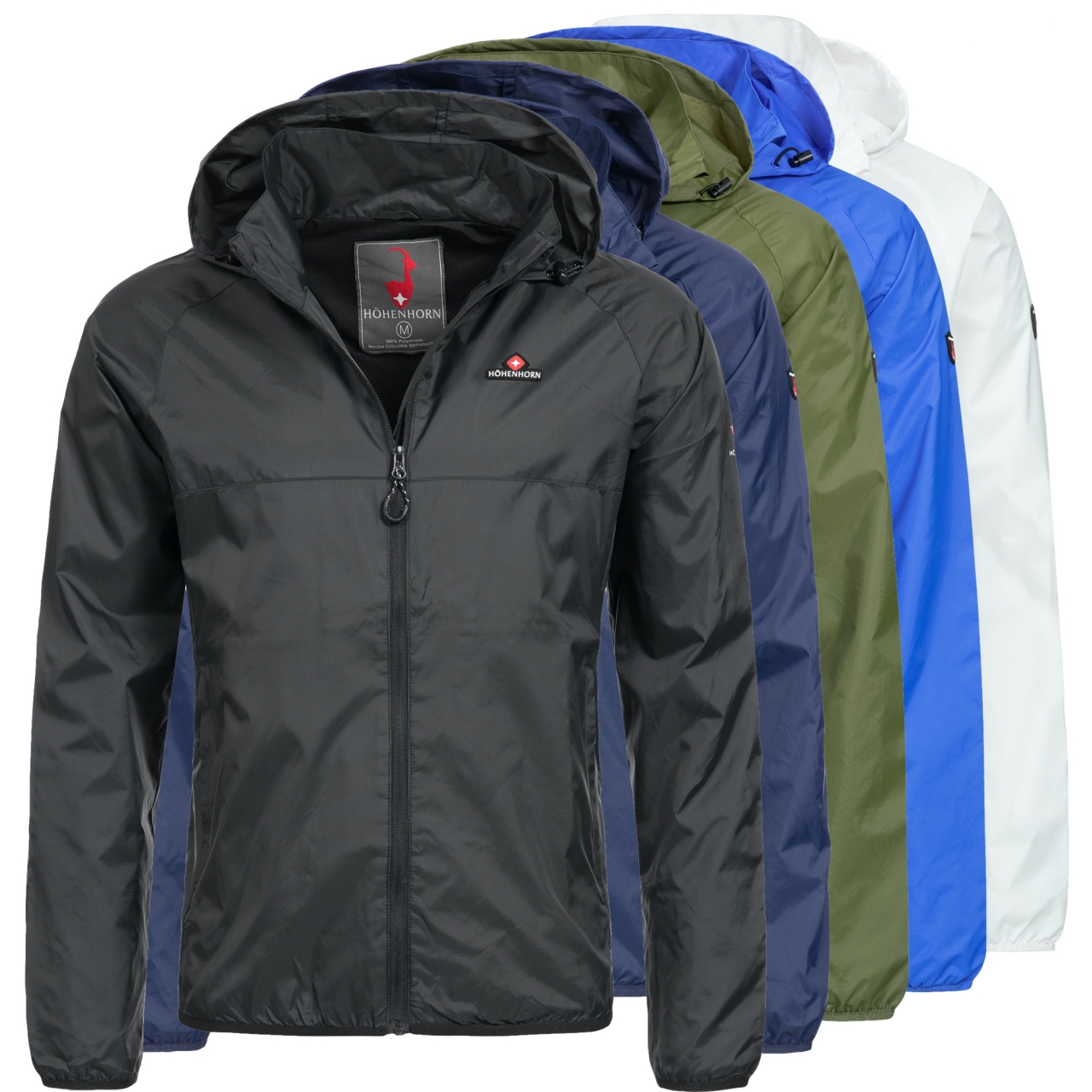 Höhenhorn Rigi Herren Regen Jacke Outdoor Rain Freizeitjacke Kapuze Regenjacke XXL / WeiÃ von Höhenhorn