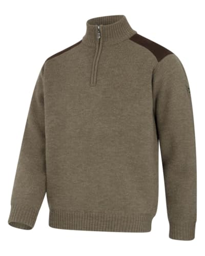 Hoggs of Fife Hebrides II Zip Neck Windproof Pullover - Meadow Green Marl von Hoggs of Fife