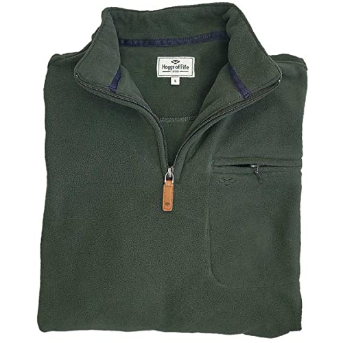 Hoggs of Fife Islander 14 Zip Micro-Fleece Shirt - Dark Olive von Hoggs of Fife